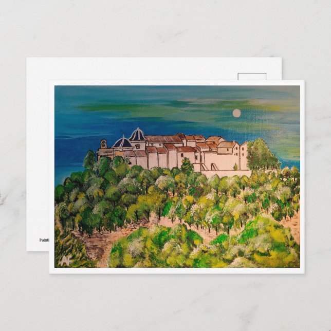 Cartão Postal Monasterio de San Miguel Pintura por Alfred Fox (Frente/Verso)