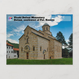 Cartão Postal MONASTÉRIOS SÉRVIOS - Mosteiro de Visoki Dečani
