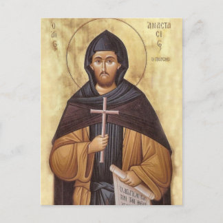 Cartão Postal Monastic Martyr Anastasius the Persian Icon