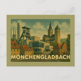 Cartão Postal Mönchengladbach Alemanha Arte Urbana