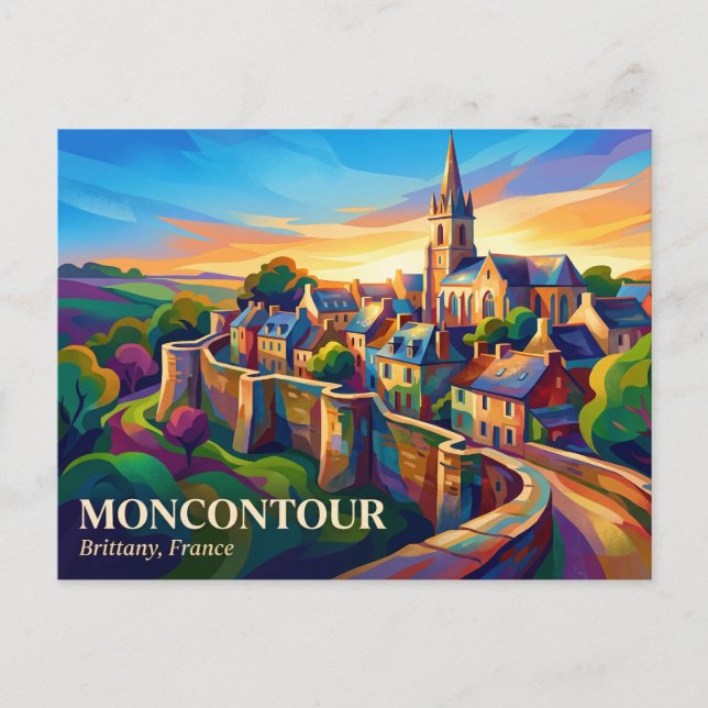 Cartão Postal Moncontour França (Frente)