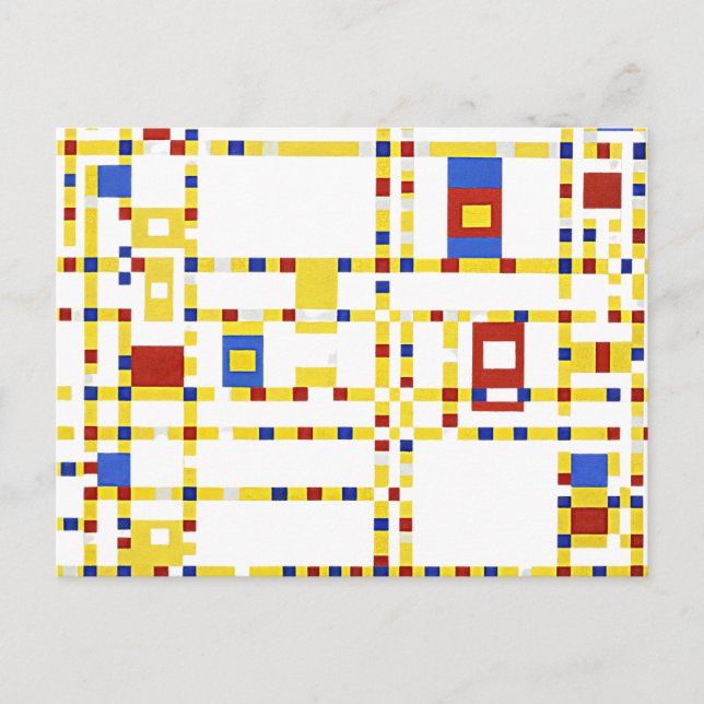 Cartão Postal Mondrian - Broadway Boogie Woogie (Frente)