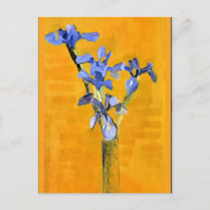Cartão Postal Mondrian - Vase of Irises on Table