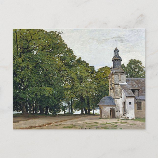 Cartão Postal Monet - A Capela Notre Dame de Grace (Frente)
