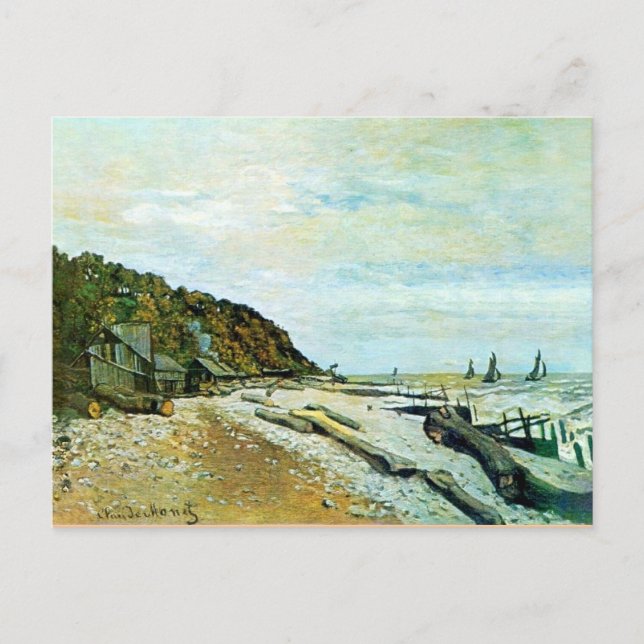 Cartão Postal Monet - Barco Perto de Honfleur (Frente)