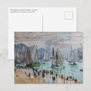 Cartão Postal Monet - Barcos De Pesca Que Saem Do Porto, Le Havr