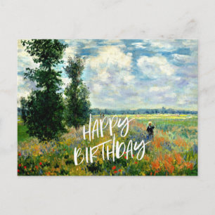 Cartão Postal Monet - Campo de Papoulas, Argenteuil, Saudação de