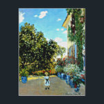 Cartão Postal Monet - Casa de Artista na Argentina<br><div class="desc">A pintura de Claude Monet,  a Casa de Artista na Argentina,  cartão-postal.</div>