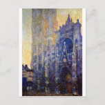 Cartão Postal Monet - Catedral de Rouen, Efeito Manhã<br><div class="desc">Pintura de Claude Monet,  Catedral de Rouen,  Portal,  Efeito Morning (Série Catedral de Rouen)</div>