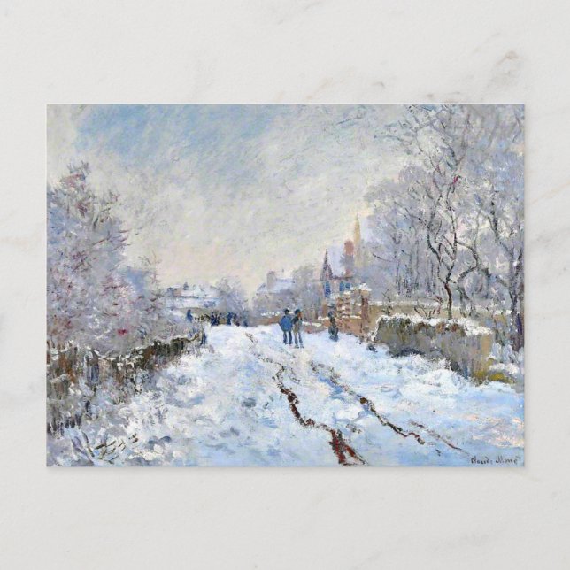 Cartão Postal Monet - Cena de Neve na Argentina (Frente)