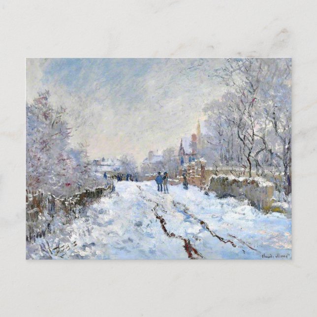 Cartão Postal Monet - Cena de Neve na Argentina (Frente)