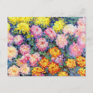 Cartão Postal Monet - Crisantemos, pintura de 1897, 