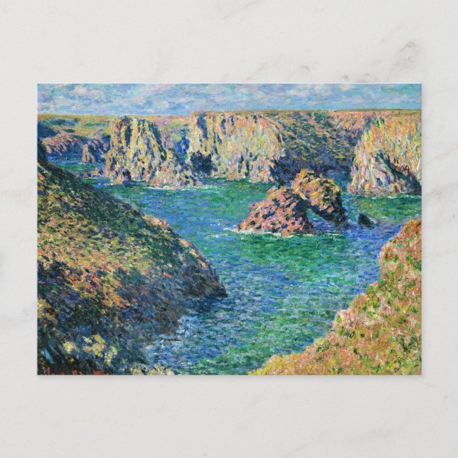 Cartão Postal Monet - Donnant Port, Belle Ile, (Frente)
