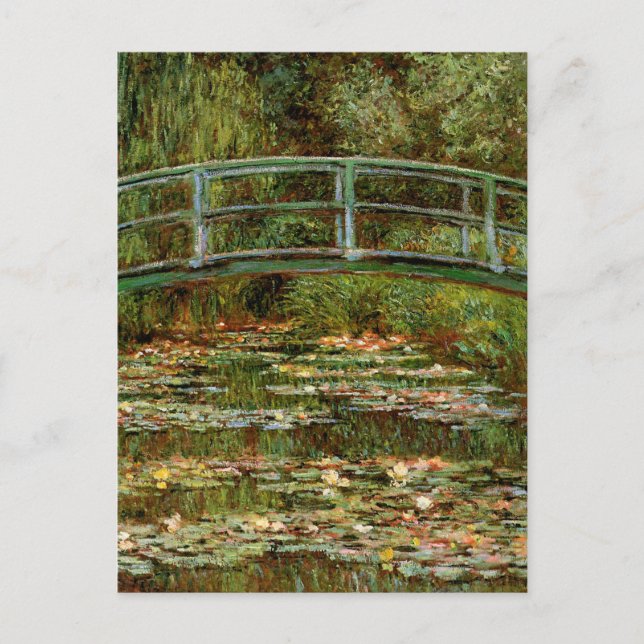 Cartão Postal Monet French Bridge Giverney (Frente)