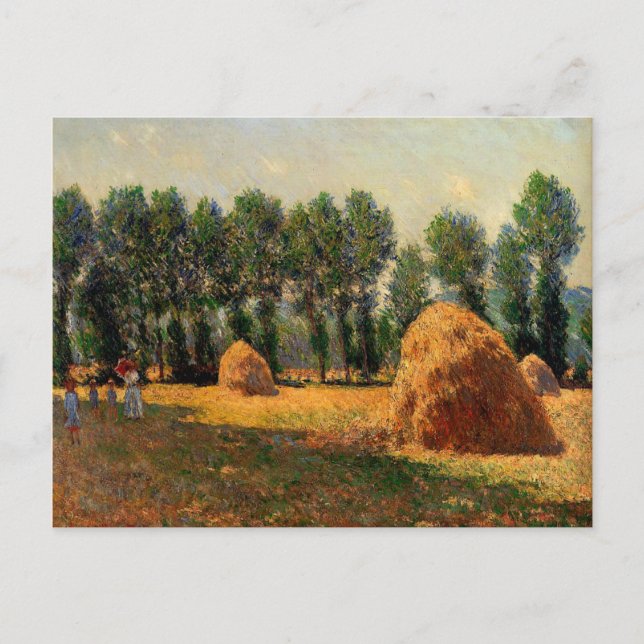 Cartão Postal Monet - Haystacks em Giverny, 1885 (Frente)