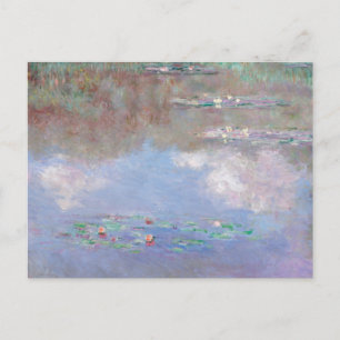 Cartão Postal Monet - Lily Pond De Água (Nuvens),