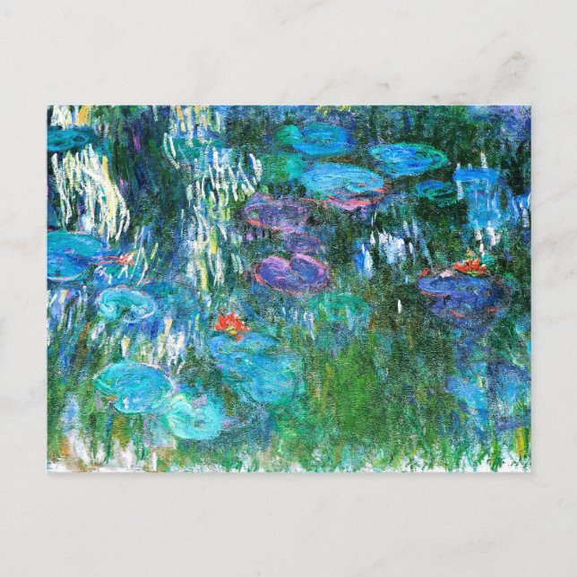 Cartão Postal Monet - Lírios De Água, 1916-1919, (Frente)