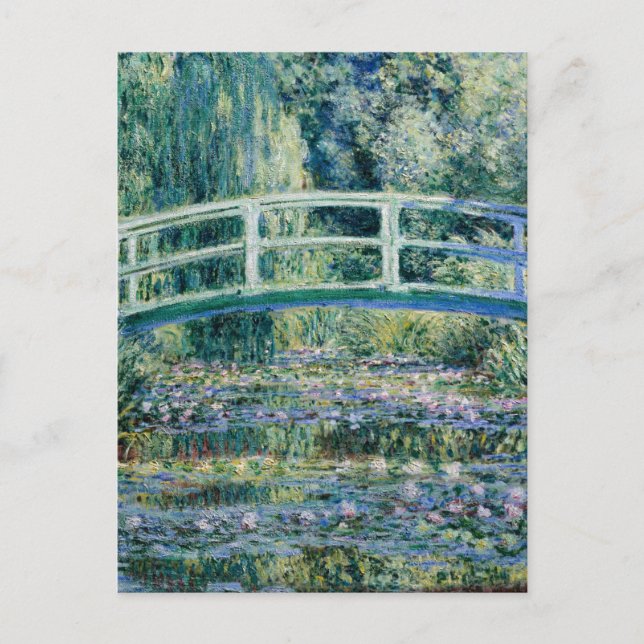 Cartão Postal Monet - Lírios de Água e Ponte Japonesa (Frente)