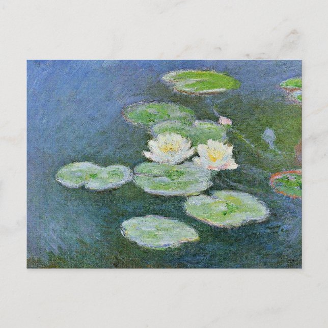 Cartão Postal Monet - Lírios De Água, Efeito Da Noite, (Frente)