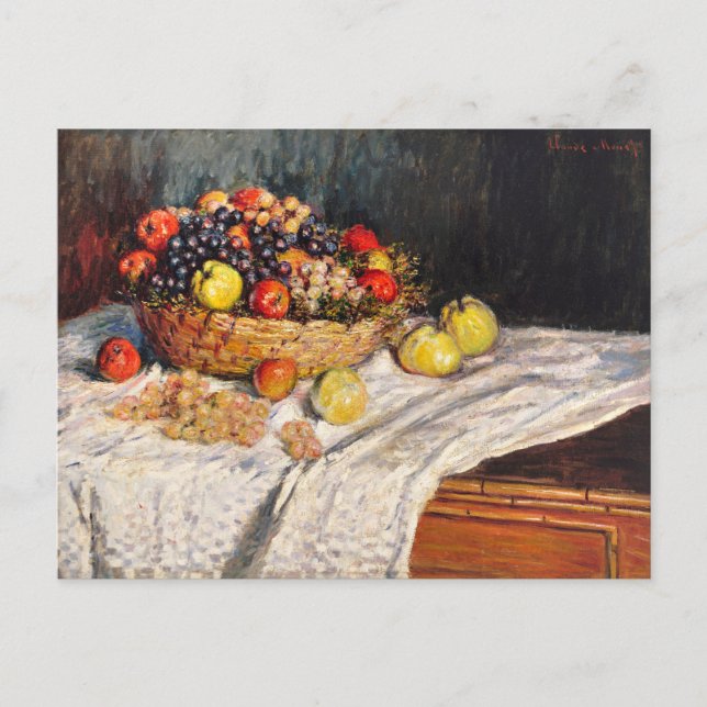 Cartão Postal Monet - Maçãs e Uvas, (Frente)