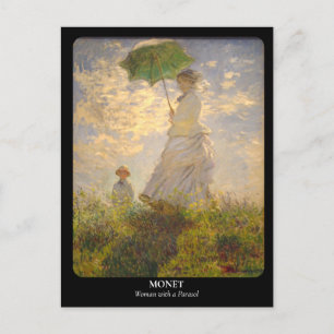 Cartão Postal MONET / Mulher com Parasol