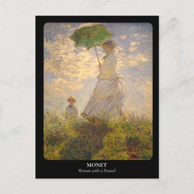Cartão Postal MONET / Mulher com Parasol (Frente)