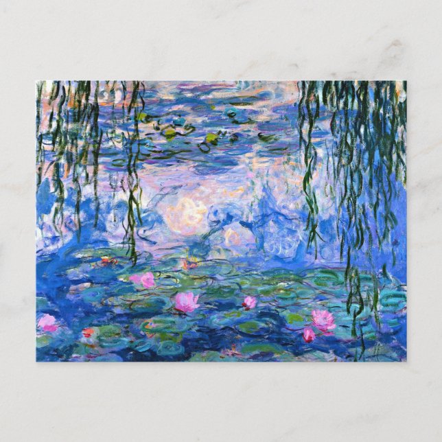 Cartão Postal Monet - Nenúfares, 1919 obra de arte (Frente)