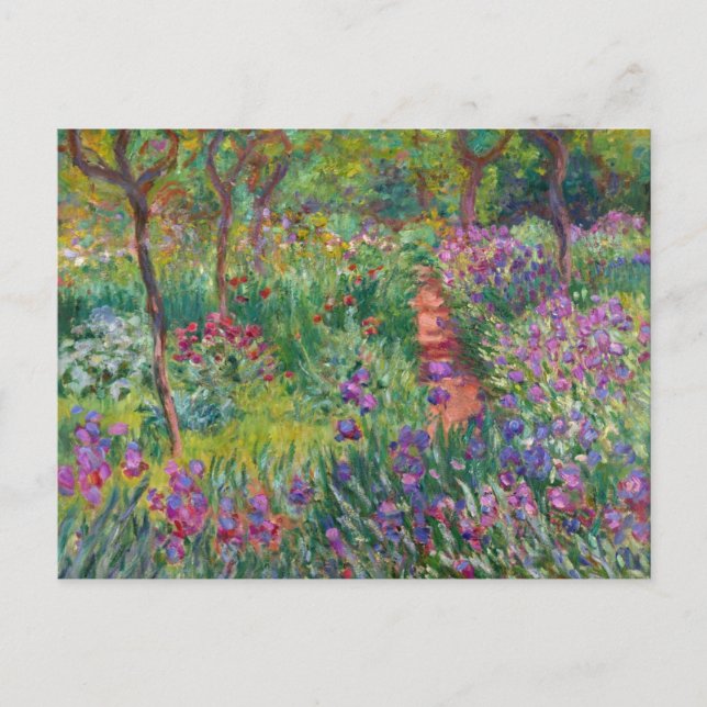 Cartão Postal Monet "O Jardim Íris em Giverny" (Frente)