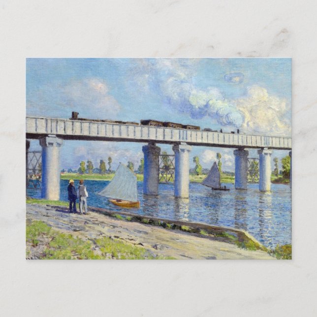 Cartão Postal Monet - Ponte ferroviária no Argenteuil (Frente)