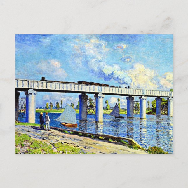 Cartão Postal Monet - Ponte ferroviária no Argenteuil (Frente)