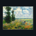 Cartão Postal Monet - Poppy Field, Argenteuil<br><div class="desc">Poppy Field,  Argenteuil - Pintura de arte pelo artista impressionista francês Claude Monet</div>