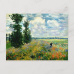 Cartão Postal Monet - Poppy Field, Argenteuil<br><div class="desc">Poppy Field,  Argenteuil - Pintura de arte pelo artista impressionista francês Claude Monet</div>