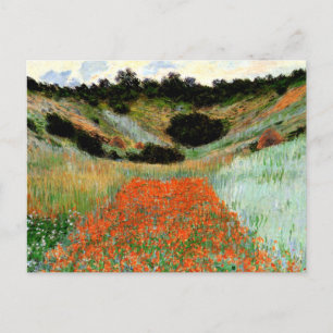 Cartão Postal Monet - Poppy Fields em um Hollow próximo a Giver
