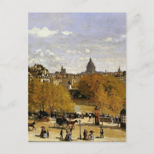 Cartão Postal Monet - Quai du Louvre, pintura de arte,