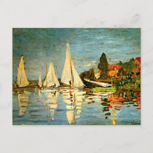 Cartão Postal Monet, Regattas, Argenteuil