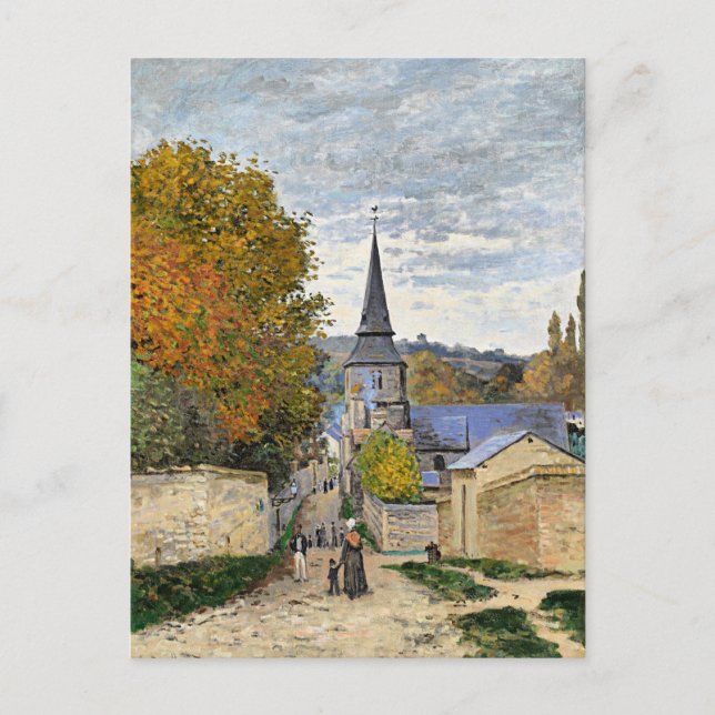 Cartão Postal Monet - Street em Sainte-Adresse, (Frente)