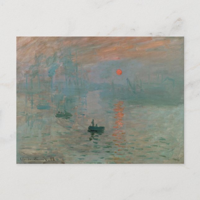 Cartão Postal Monet Sunset (Frente)