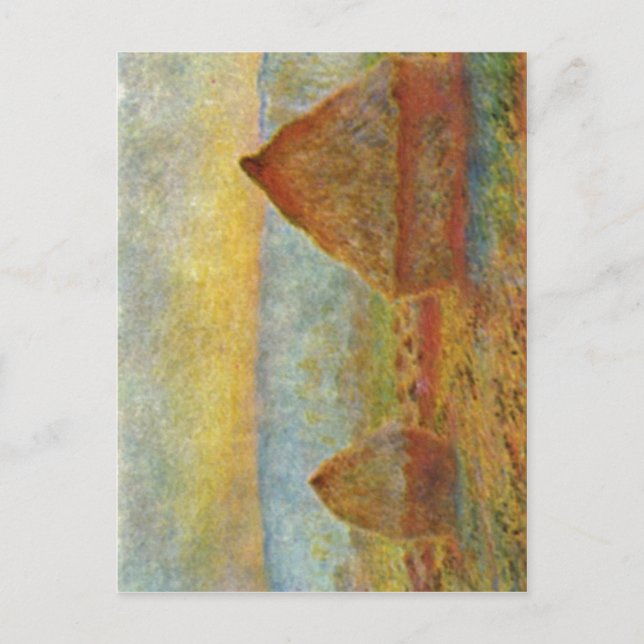 Cartão Postal Monet, técnica 1884 de Claude Heuhaufen? l auf (Frente)