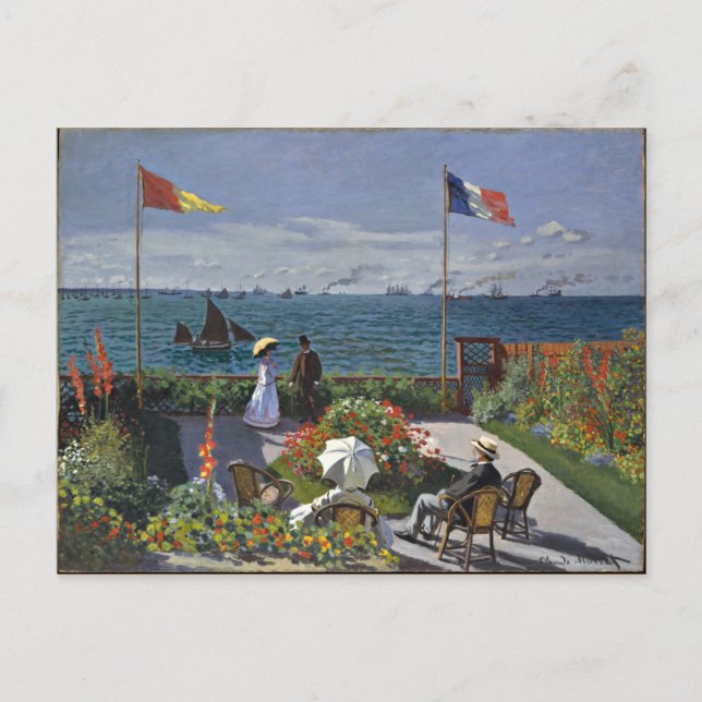 Cartão Postal Monet - Terrace em Sainte Adresse (Frente)