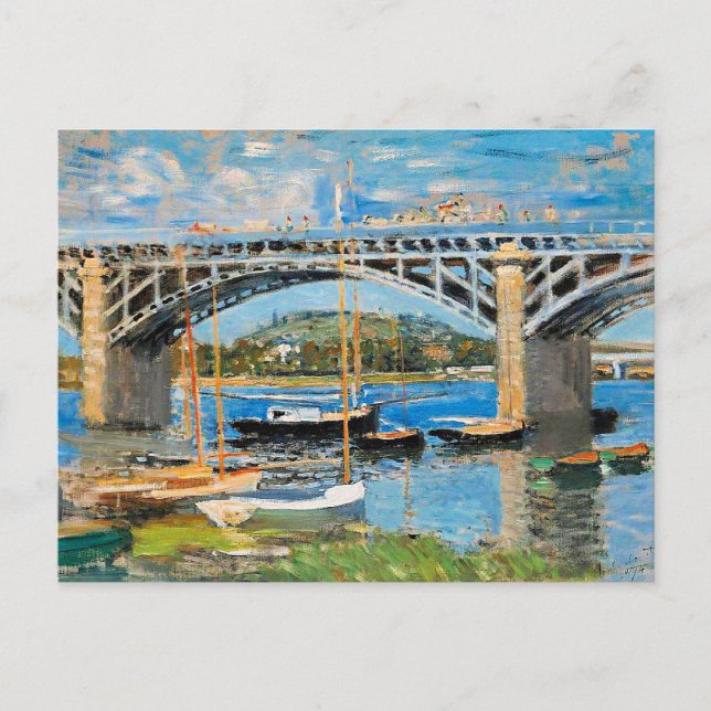 Cartão Postal Monet - The Bridge over the Seine, (Frente)