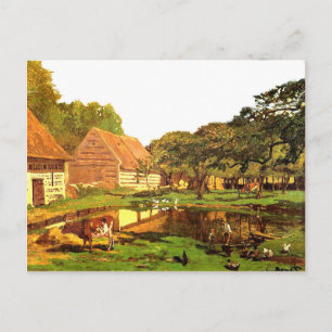 Cartão Postal Monet - Um Pátio Rural na Normandia