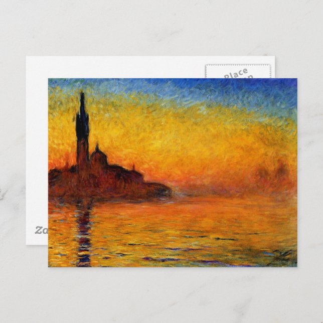 Cartão Postal Monet - Veneza Crepúsculo (Frente/Verso)