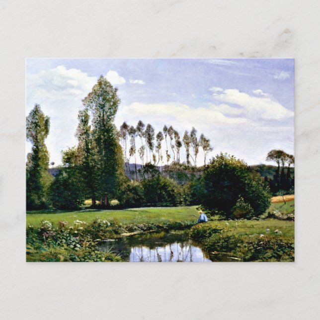 Cartão Postal Monet - Vista em Rouelles Le Havre (Frente)