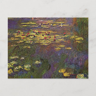 Cartão Postal MONET Water Lilies 1920 Postcard