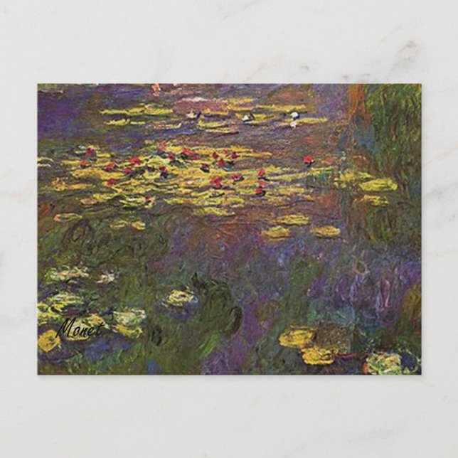 Cartão Postal MONET Water Lilies 1920 Postcard (Frente)