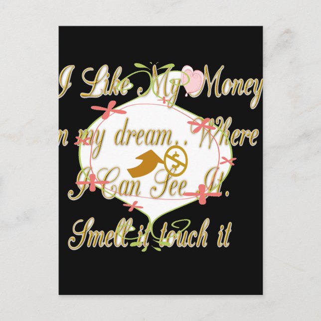 Cartão Postal Money Bag Dream Design (Frente)