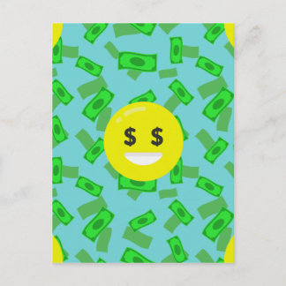 Cartão Postal money eyed emoji