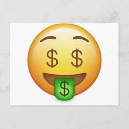 Cartão Postal Money Mouth Hilarious Emoji