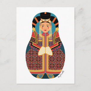 Cartão Postal Mongol Matryoshka