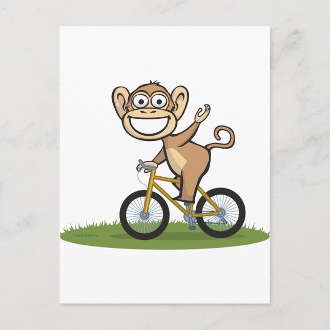 Cartão Postal Monkey Biker (Frente)